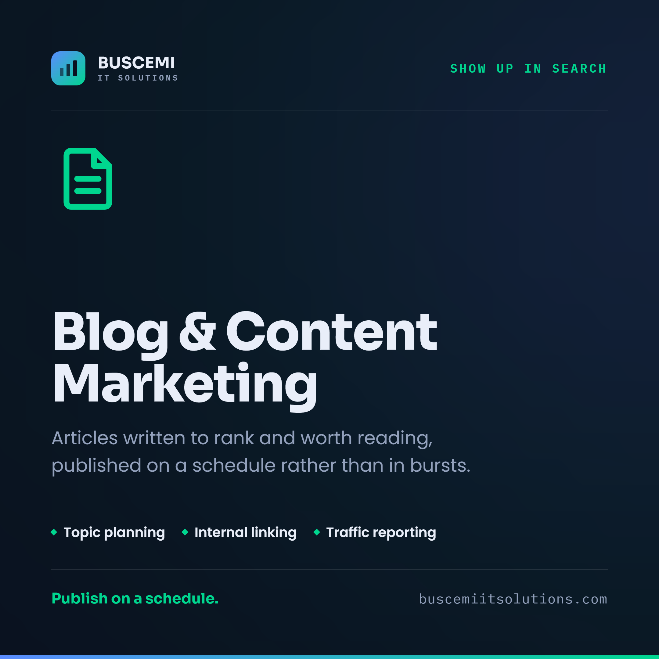 Blog and Content Marketing – Buscemi IT Solutions