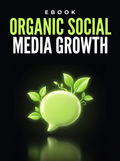 Organic Social Media Growth ebook cover, a glowing lime speech bubble sprouting leaves on black, from Buscemi IT Solutions
