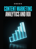 Content Marketing Analytics and ROI ebook cover, a glowing cyan bar chart on black, from Buscemi IT Solutions