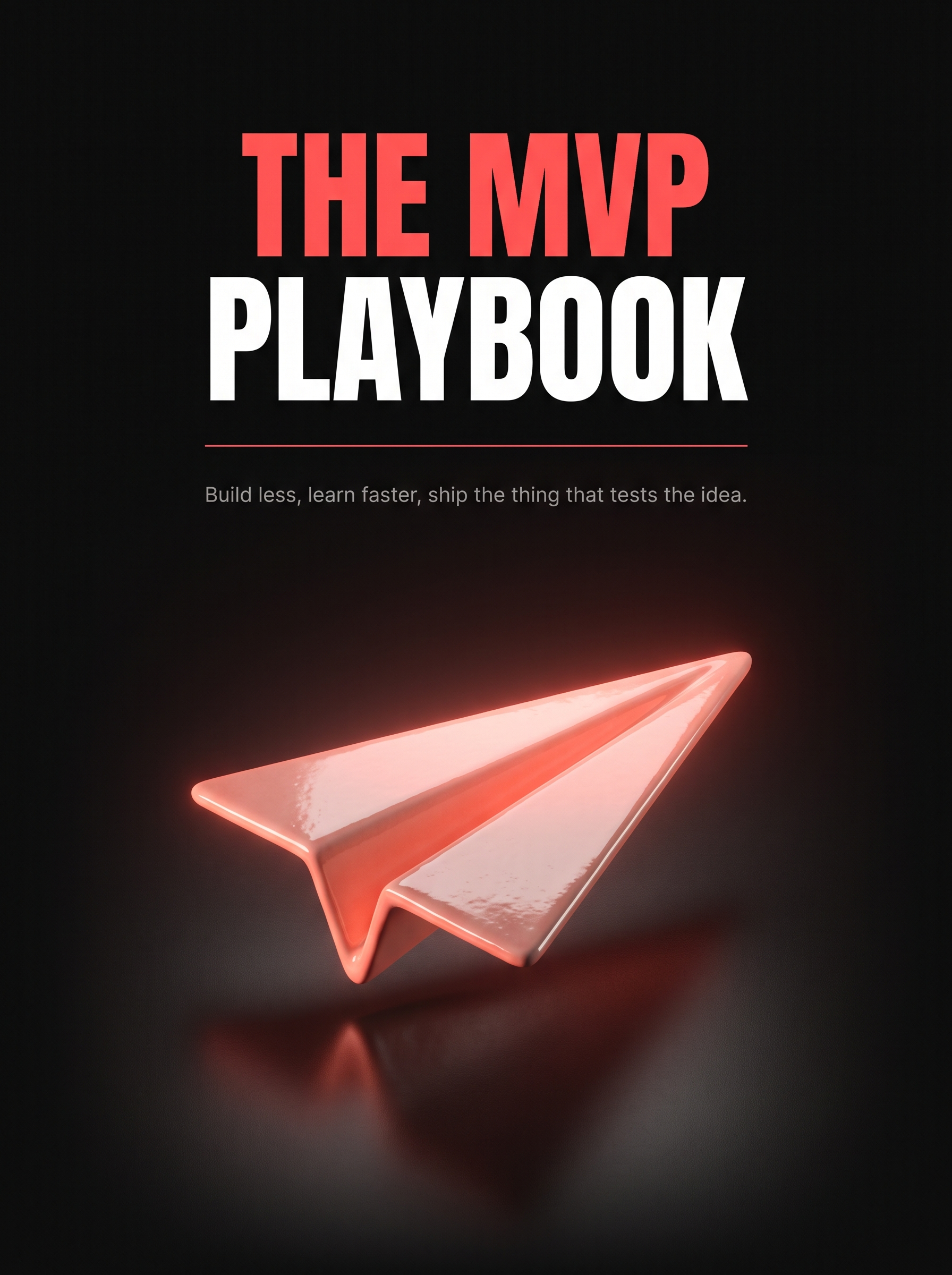 The MVP Playbook cover, a glowing coral paper airplane on black, from Buscemi IT Solutions