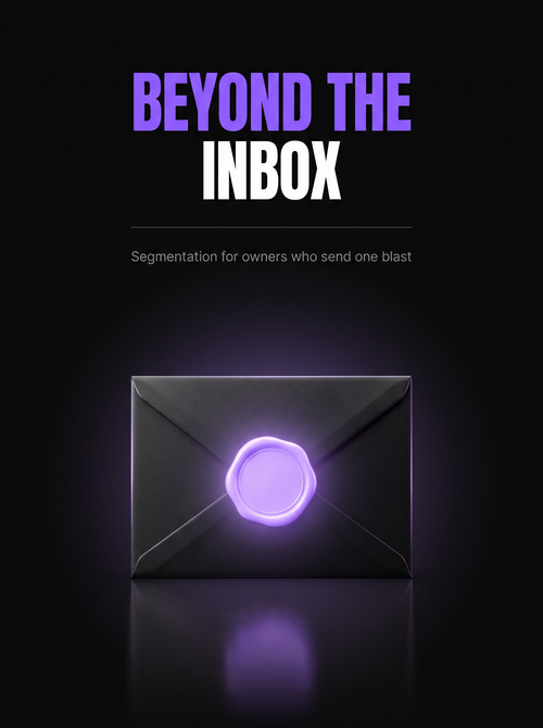 Beyond the Inbox cover, a glowing violet wax-sealed envelope on black, from Buscemi IT Solutions